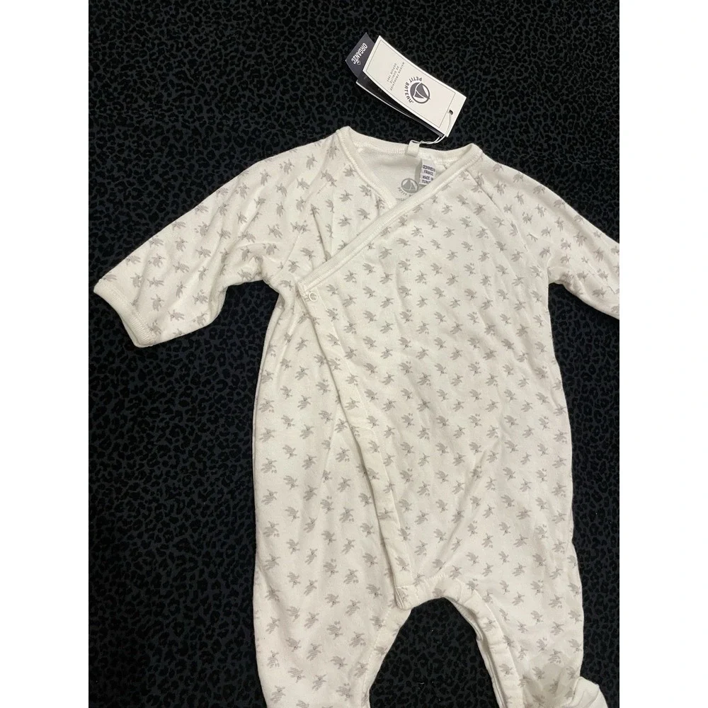 Petit Bateau Baby Girl Sleeper Coverall 3M Organic Cotton